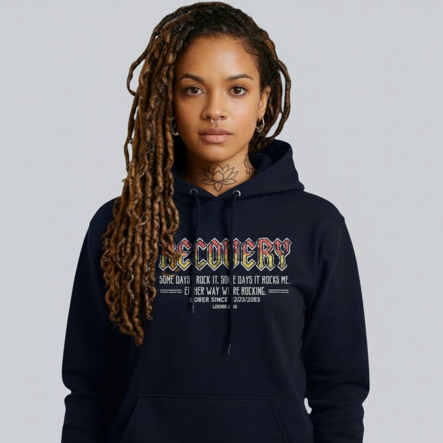 Recovery Hoodie | Women's Recovery Rock Hoodie with Personalized Date