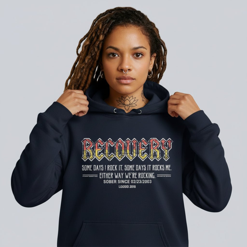 Recovery Hoodie | Women's Recovery Rock Hoodie with Personalized Date