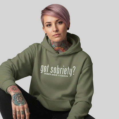 Recovery Hoodie | Women’s Got Sobriety Hoodie with Custom Date