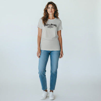 Sober T Shirt | Women’s Old School Tee with Personalized Sobriety Date