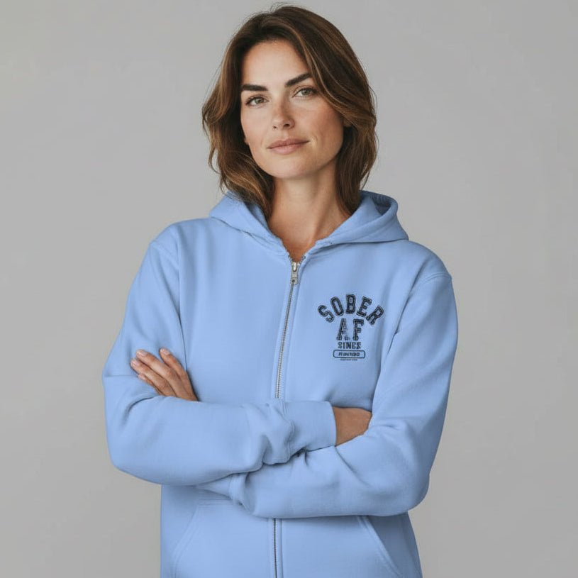 Recovery Hoodie | Zip Hoodie with Custom Sobriety Date
