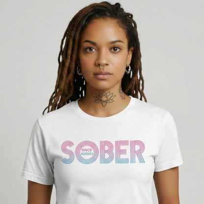 Loosid Retro Sober Since Sober T Shirt featuring the design