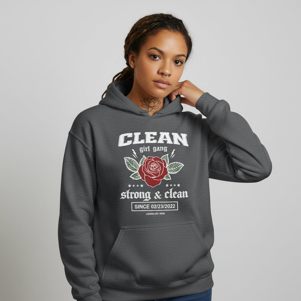Recovery Hoodie | Clean Girl Gang Strong & Clean Crest
