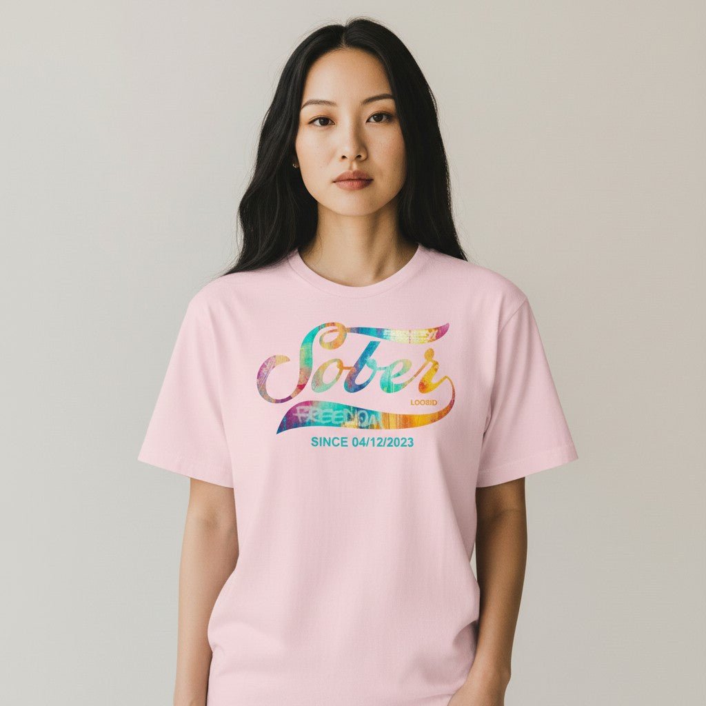 Recovery Sober Since Women's T-Shirt with Personalized Sober Date