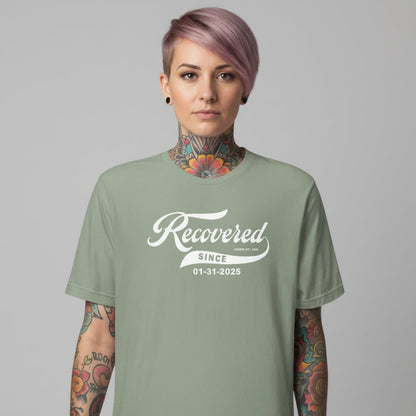 Recovered Since Sober T Shirt side view (view 16)