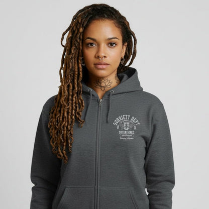 Recovery Hoodie | Sobriety Dept Zip Hoodie