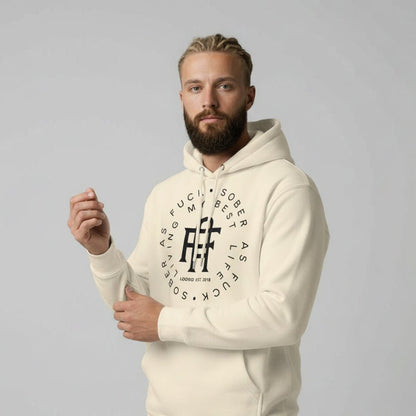 Living My Best Life Sober Recovery Hoodie flat lay styled image (view 23)