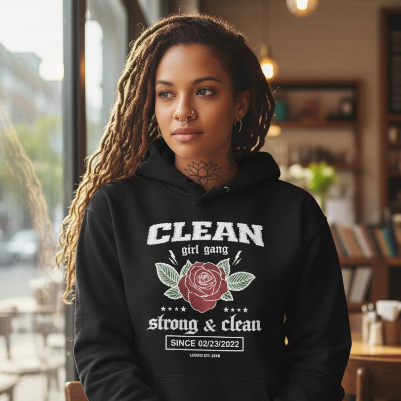 Recovery Hoodie | Clean Girl Gang Strong & Clean Crest