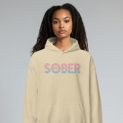 Recovery Hoodie | Retro Sobriety Date Hoodie with Personalized Date