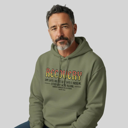Recovery Hoodie | Men's Recovery Rock Hoodie with Personalized Date