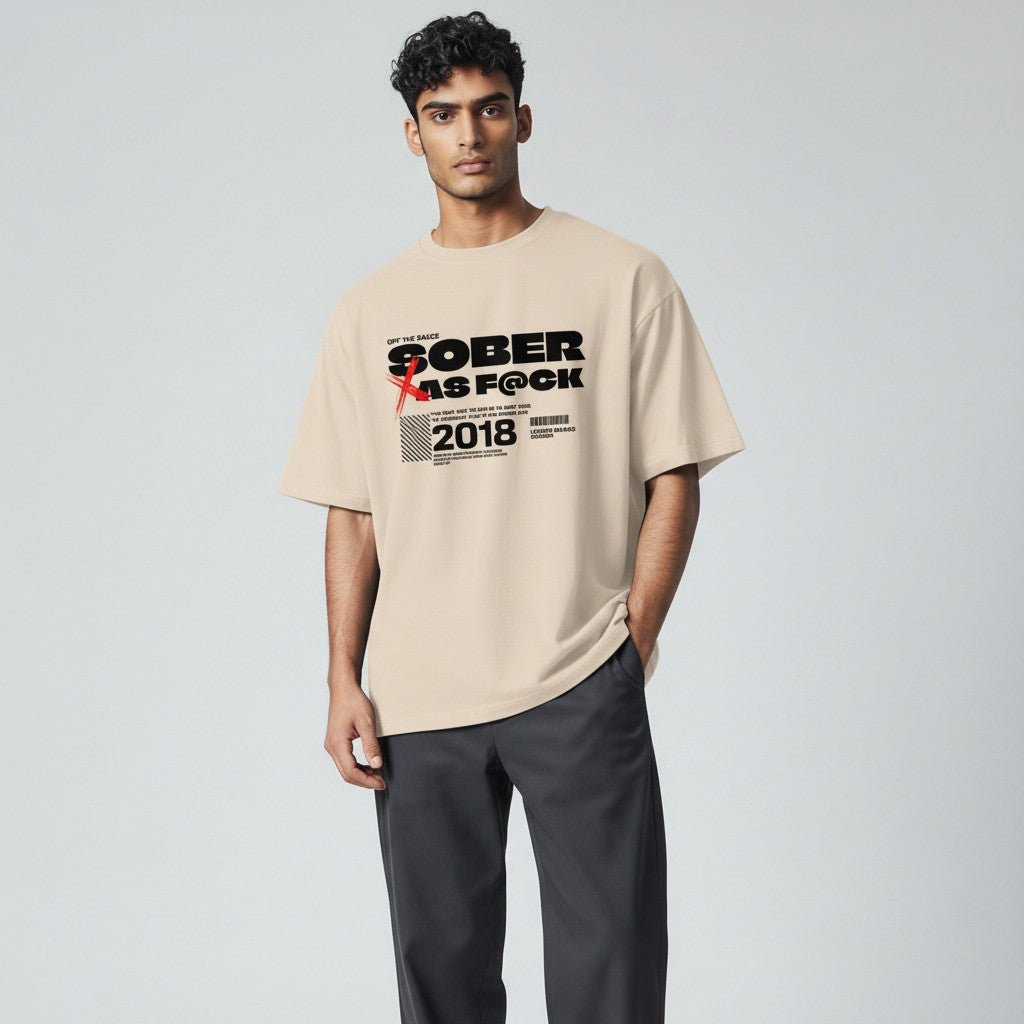 Sober As F*ck Men's T-shirt