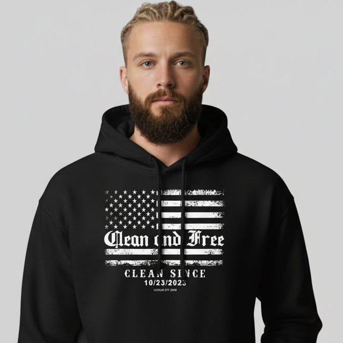 Recovery Hoodie | Clean and Free Custom Recovery Date Hoodie