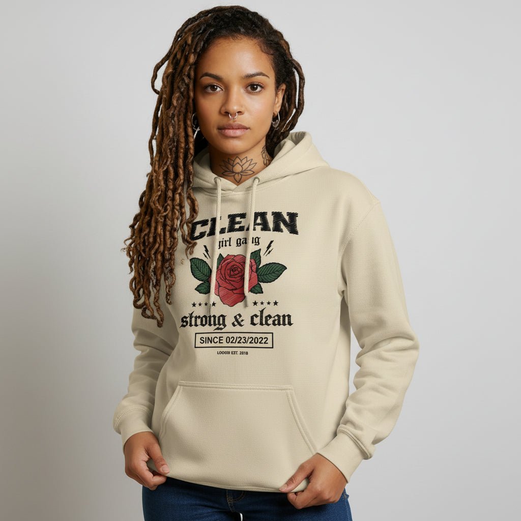 Recovery Hoodie | Clean Girl Gang Strong & Clean Crest