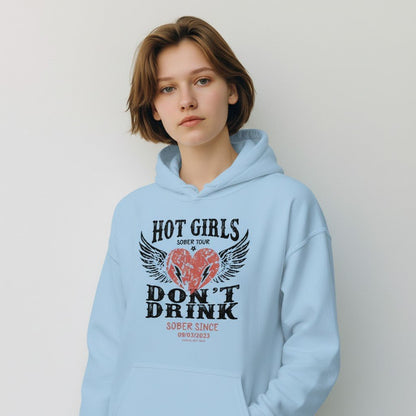 Recovery Hoodie | Hot Girls Custom Sobriety Date Hoodie
