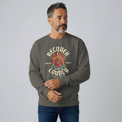 Sobriety Recovery Hoodie close-up view (view 12)