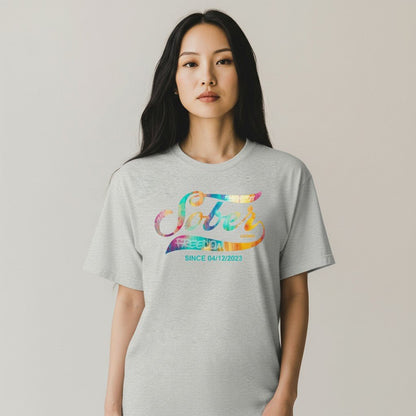 Recovery Sober Since Women's T-Shirt with Personalized Sober Date