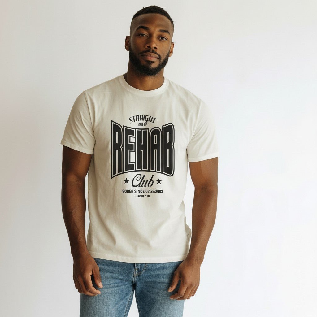 Recovery T-shirt | Men's Rehab T-shirt with Personalized Date