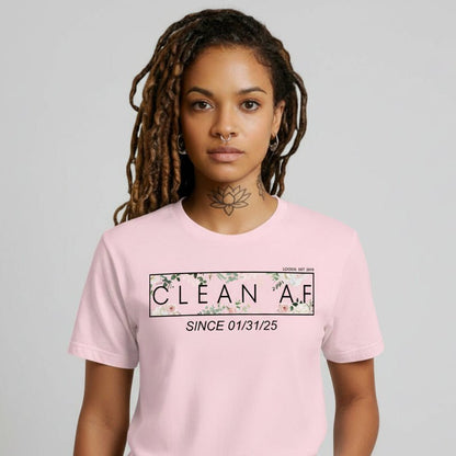 Clean AF Flower Sober T Shirt packaging detail (view 18)