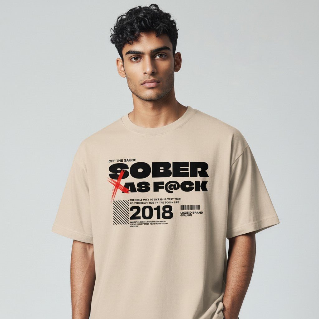Sober As F*ck Men's T-shirt