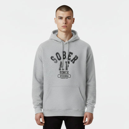 Recovery Hoodie | Sober AF Since Unisex Hoodie with Custom Sobriety Date