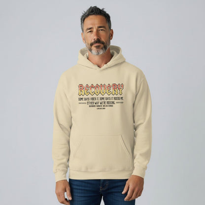 Recovery Hoodie | Men's Recovery Rock Hoodie with Personalized Date
