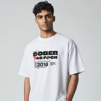 Sober As F*ck Men's T-shirt