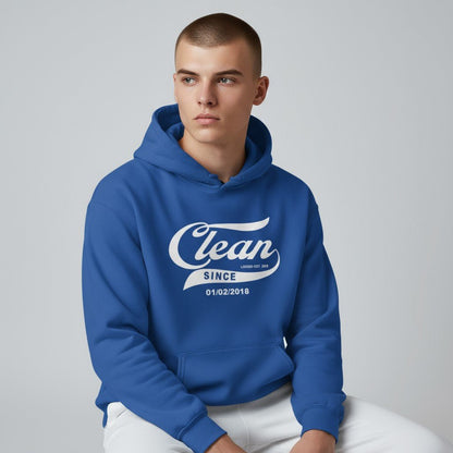 Recovery Hoodie | Men's Clean & Sober Hoodie with Custom Sobriety Date