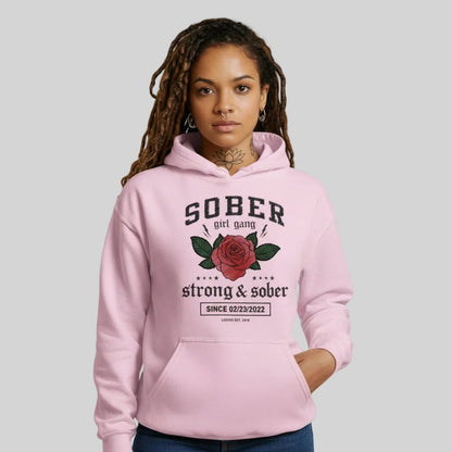 Recovery Hoodie | Sober Girl Gang Strong & Sober Crest