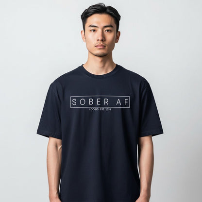 Sober T Shirt | Sober AF Men’s Tee for Strength and Recovery
