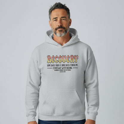 Recovery Hoodie | Men's Recovery Rock Hoodie with Personalized Date