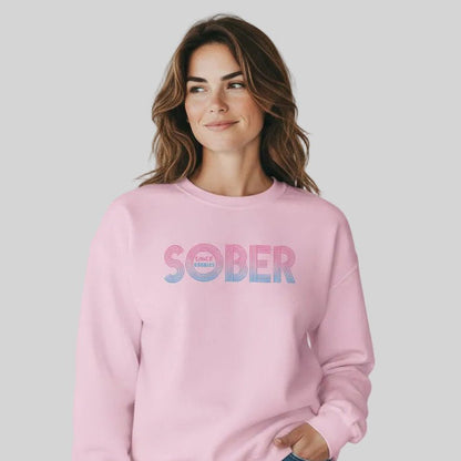 Retro Sobriety Date Sweatshirt – Personalized Sober Date