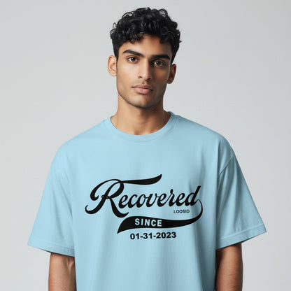 Men’s Recovered Since T-Shirt w/ Personalized Clean Date