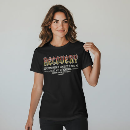 Recovery T-shirt | Women's Recovery Rock T-shirt with Personalized Date