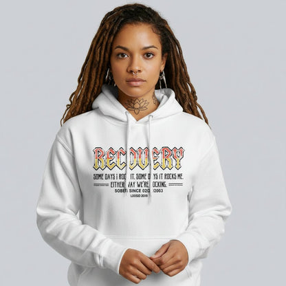Recovery Hoodie | Women's Recovery Rock Hoodie with Personalized Date
