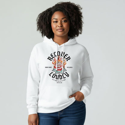 Recovery Hoodie | Recover Loudly Women’s Custom Sobriety Date