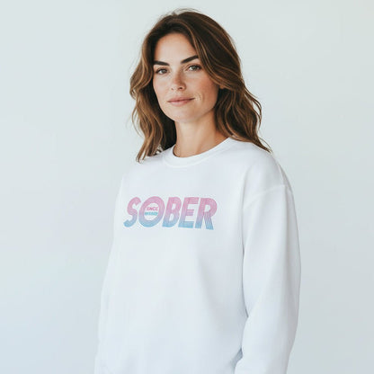Retro Sobriety Date Sweatshirt – Personalized Sober Date