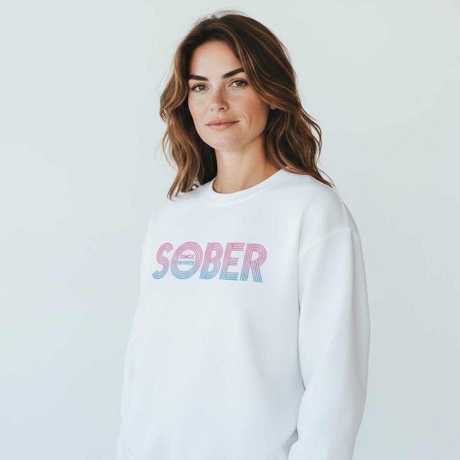 Retro Sobriety Date Sweatshirt – Personalized Sober Date