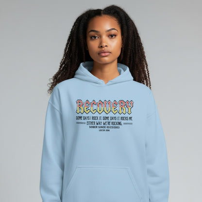 Recovery Hoodie | Women's Recovery Rock Hoodie with Personalized Date