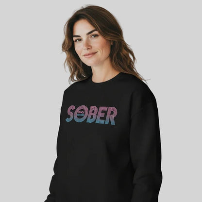 Retro Sobriety Date Sweatshirt – Personalized Sober Date