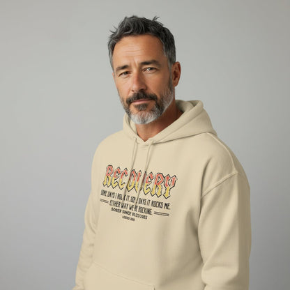 Recovery Hoodie | Men's Recovery Rock Hoodie with Personalized Date