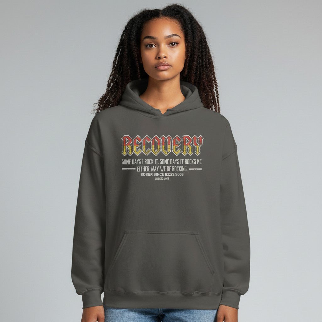 Recovery Hoodie | Women's Recovery Rock Hoodie with Personalized Date