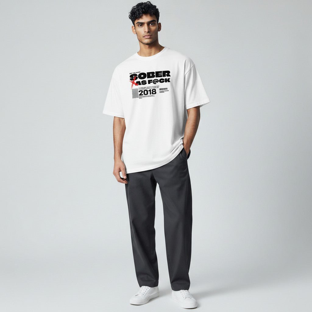 Sober As F*ck Men's T-shirt