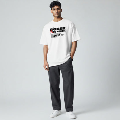 Sober As F*ck Men's T-shirt