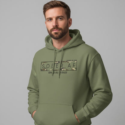 Recovery Hoodie | Men's Sober AF Camo Hoodie with Custom Sober Date