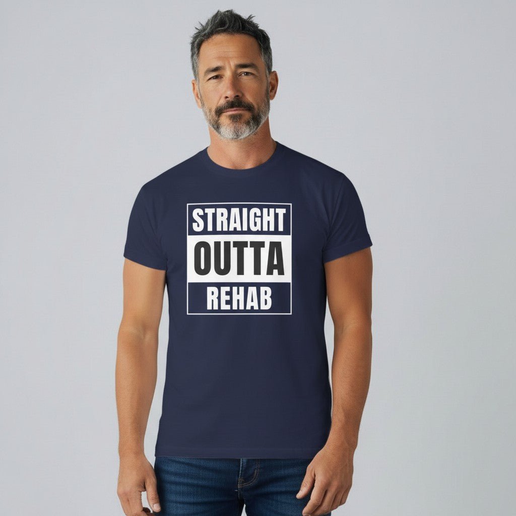 Straight Outta Rehab Sober T Shirt packaging detail (view 8)
