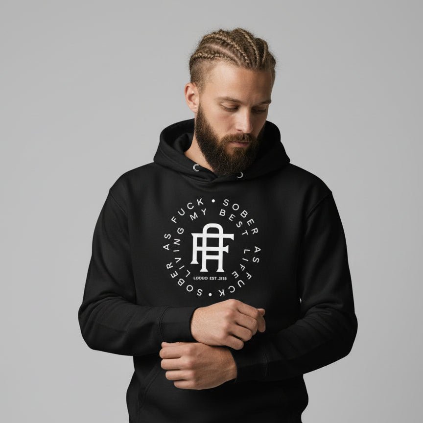 Living My Best Life Sober Recovery Hoodie side view (view 6)