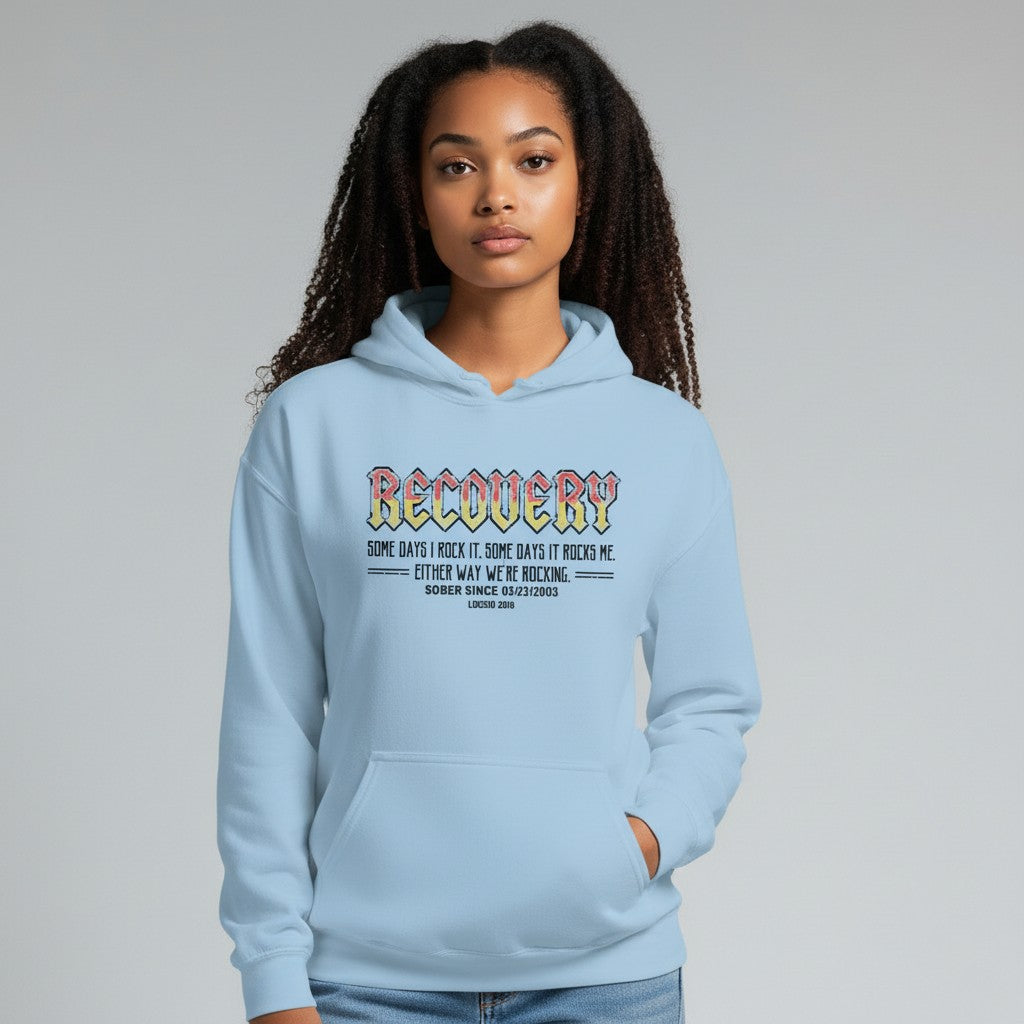 Recovery Hoodie | Women's Recovery Rock Hoodie with Personalized Date