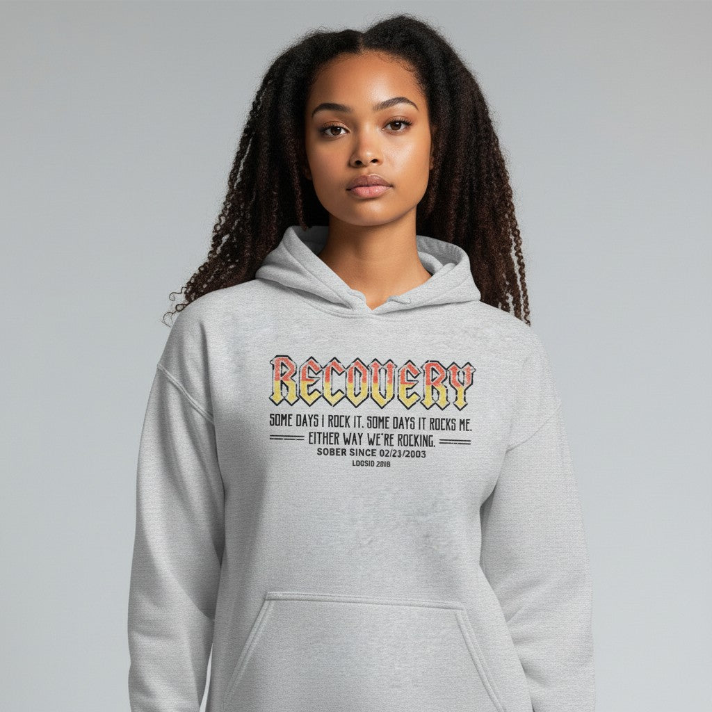 Recovery Hoodie | Women's Recovery Rock Hoodie with Personalized Date