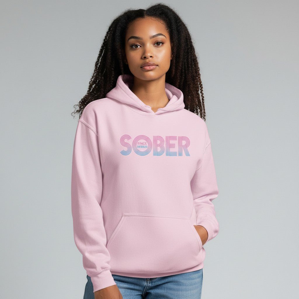 Recovery Hoodie | Retro Sobriety Date Hoodie with Personalized Date