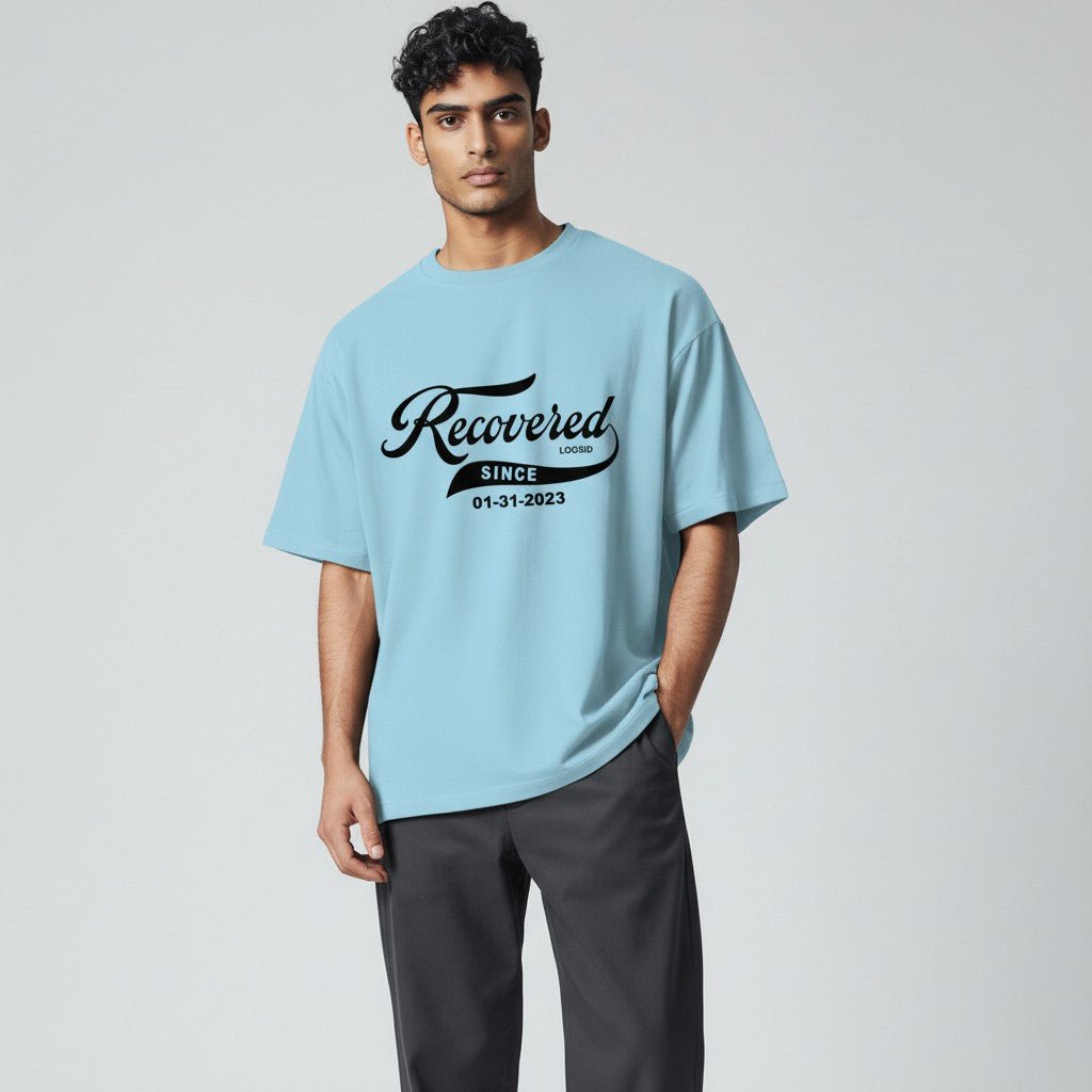 Men’s Recovered Since T-Shirt w/ Personalized Clean Date